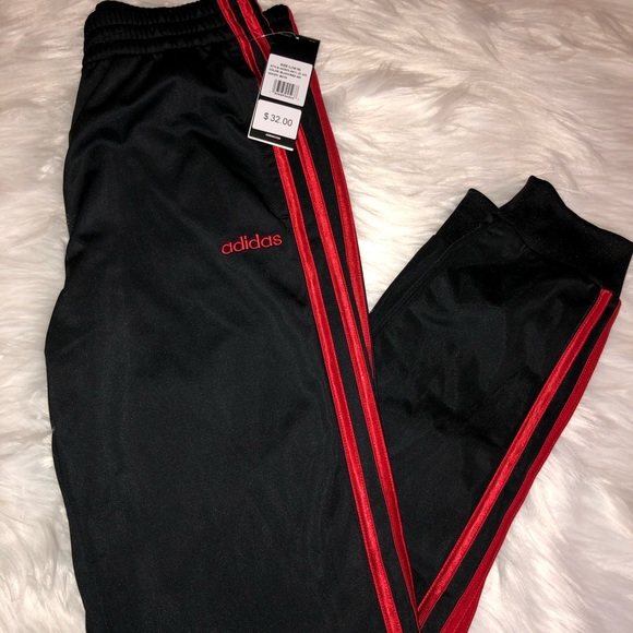 boys black adidas joggers